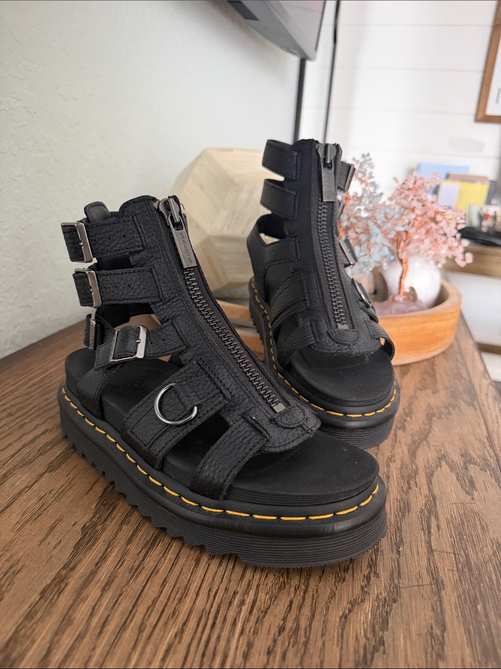 Dr. Martens Gladiator Sandal with Front Zip